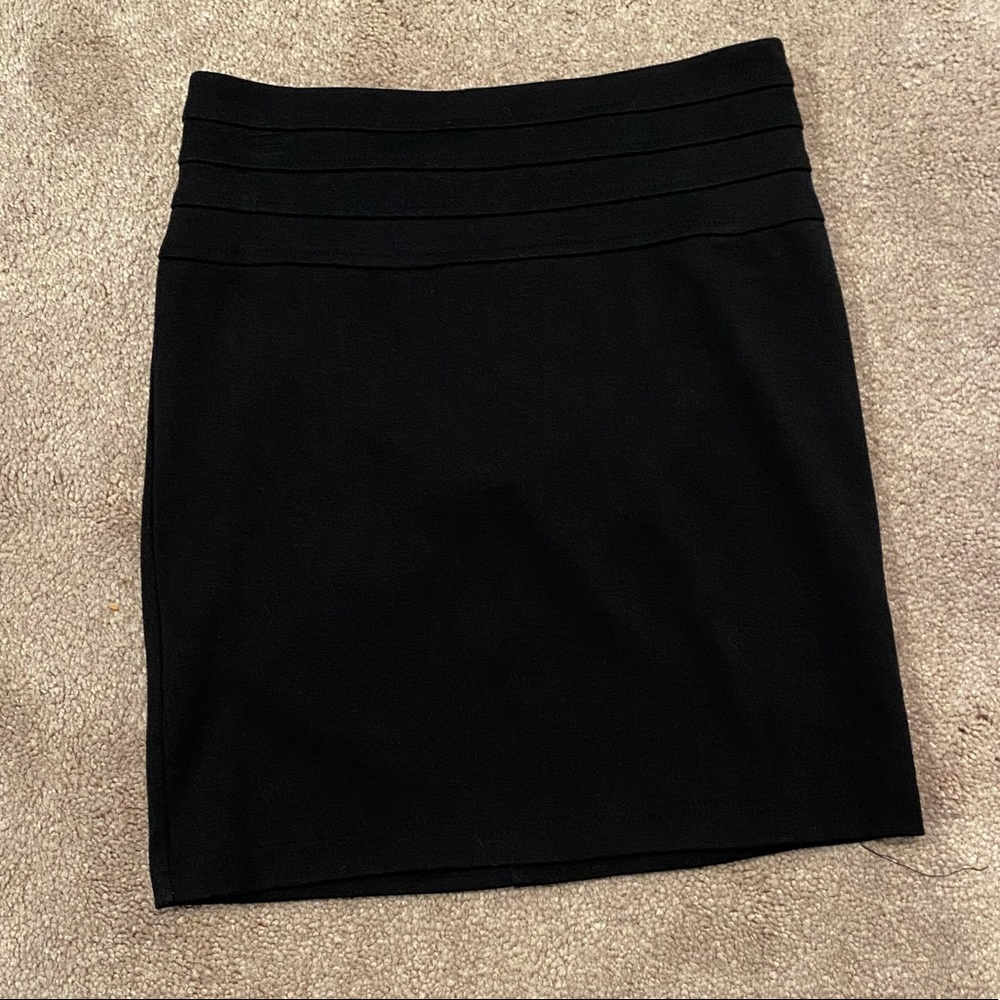 Black mini skirt